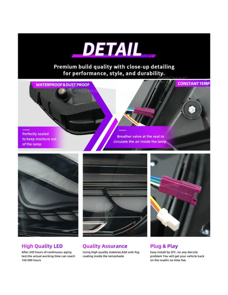 Luces Traseras Archaic para BMW Serie 6 2012-2019, Ahumado