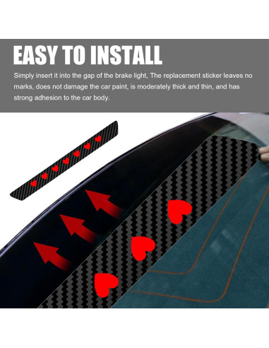 Calcomanía Luz de Freno Alta Arwrilt Fibra de Carbono Impermeable