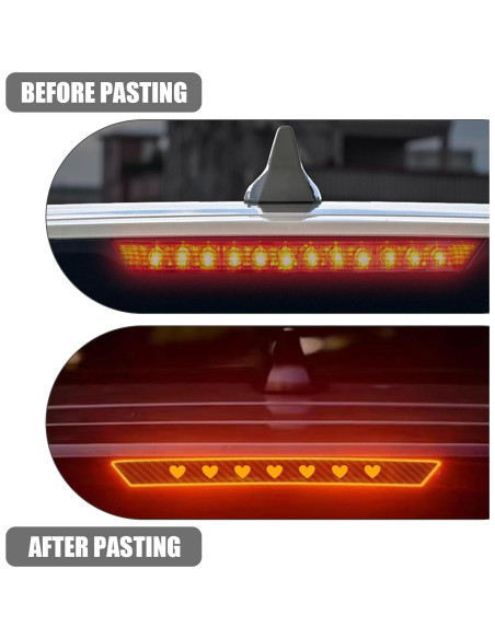 Calcomanía Luz de Freno Alta Arwrilt Fibra de Carbono Impermeable