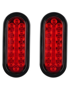 Luces Traseras LED Fouwick 6" Ovaladas 24 LEDs Rojo IP67