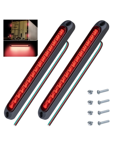 Kit 2 Luces LED Rojas para Remolque Ecocstm 25.4 cm IP67