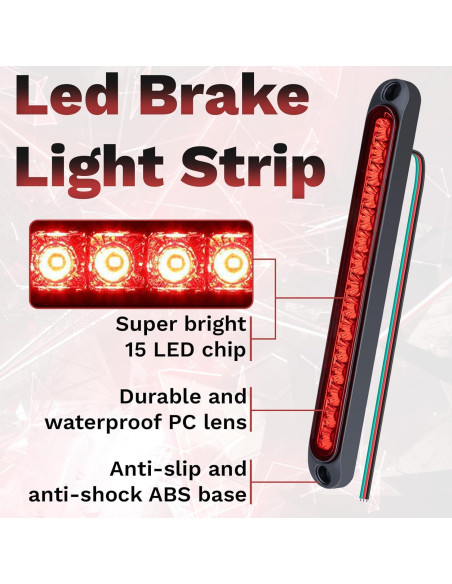 Kit 2 Luces LED Rojas para Remolque Ecocstm 25.4 cm IP67