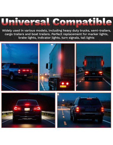 Kit 2 Luces LED Rojas para Remolque Ecocstm 25.4 cm IP67