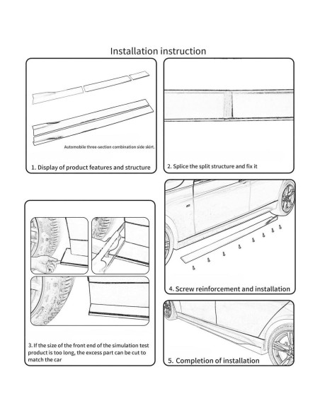Faldones Laterales Universales STSEV01 para VW New Beetle 1999-2005