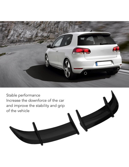Spoiler Trasero AK Car para MK6/R-Line ABS Negro Brillante