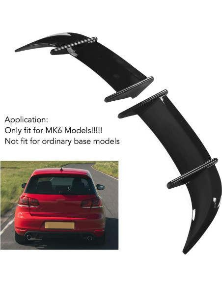Spoiler Trasero AK Car para MK6/R-Line ABS Negro Brillante