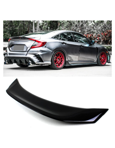 Alerón Duckbill V3 Brillante Cuztom Tuning para Honda Civic 2016-2019