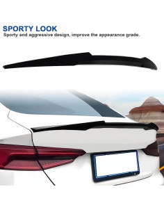 Alerón Trasero ABS Telimocy para Audi A5 S5 2017-2022 4 Puertas 2