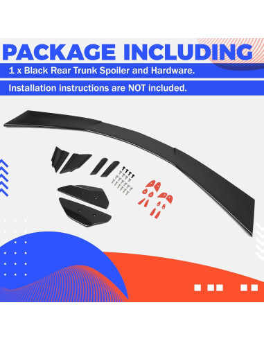 Alerón Trasero HECASA Negro Brillante para Chevrolet Corvette C8 2020-2024