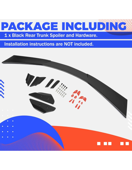 Alerón Trasero HECASA Negro Brillante para Chevrolet Corvette C8 2020-2024