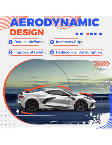 Alerón Trasero HECASA Negro Brillante para Chevrolet Corvette C8 2020-2024