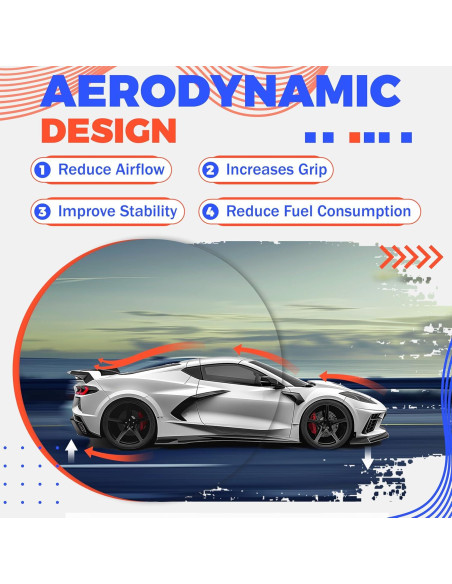 Alerón Trasero HECASA Negro Brillante para Chevrolet Corvette C8 2020-2024