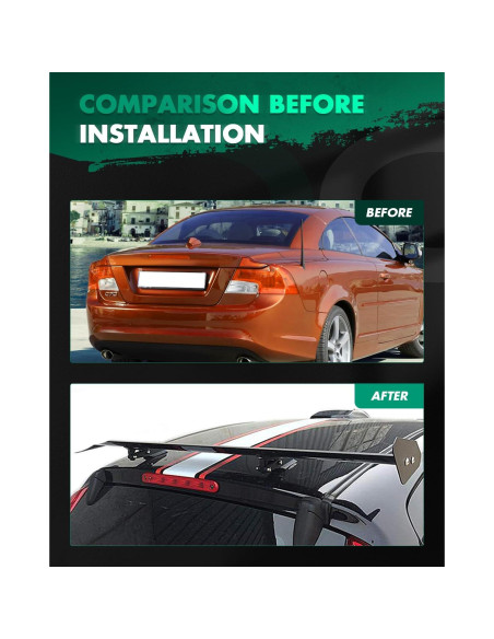 Alerón Trasero Universal SCITOO 136x20x10 cm Estilo GT