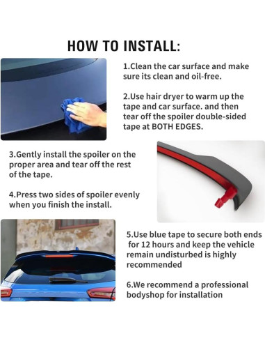 Alerón Trasero LIRU para Ford Fiesta ST-Line 2008-2017 ABS