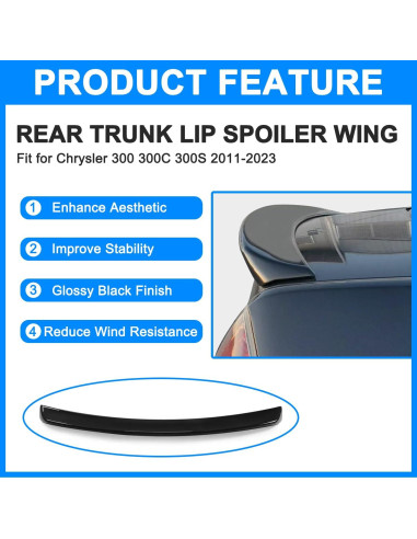 Alerón Trasero Chrysler 300 300C 300S 2011-2023 ABS