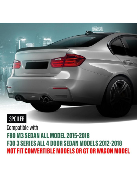 Alerón Trasero para Maletero BMW F80 M3 y F30 2012-2018