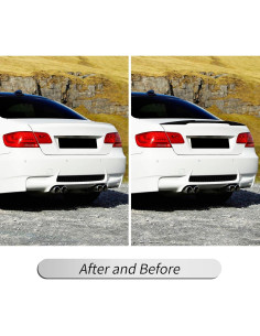 Spoiler Trasero BMW E92 M3 328i 335i Estilo M4 Negro Brillante 2