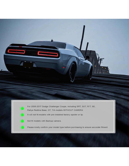 Alerón Trasero Demon para Challenger SRT/SXT/GT 2008-2017 Negro