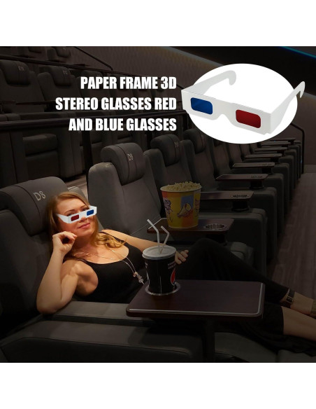 5 Gafas 3D CHTUGEM Anaglifo Rojas y Azules para Películas