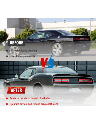 Alerón Trasero Demon para Challenger SRT/SXT/GT 2008-2017 Negro