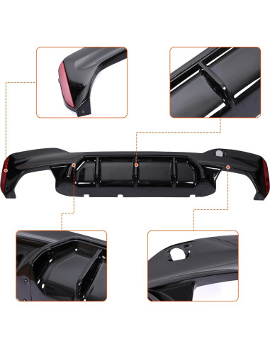 Difusor Trasero BMW Serie 5 G30 G31 G38 2017-2023 M Sport