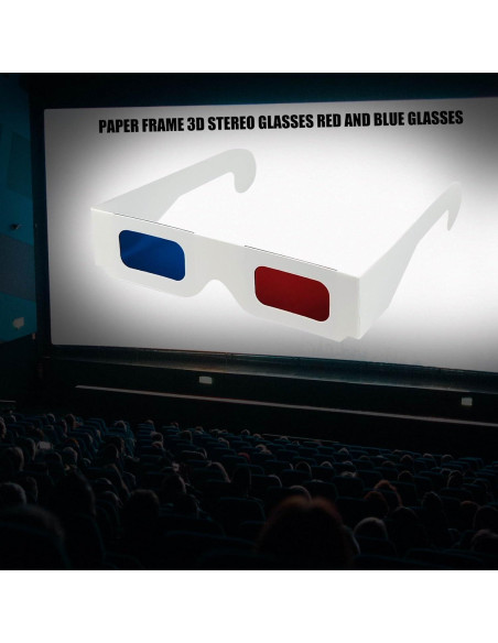 5 Gafas 3D CHTUGEM Anaglifo Rojas y Azules para Películas