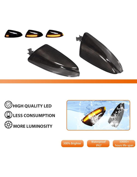 Luces LED Secuenciales para Espejo Lateral ADIIL ML W164 C63 AMG