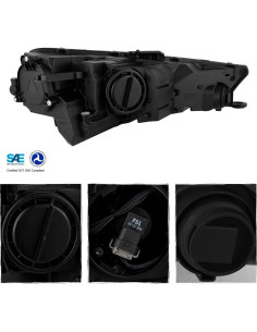 Faros Proyector AKKON para Audi A4/S4 2017-2019 Carcasa Negra 2