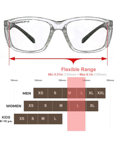 Gafas de Seguridad E60 Antivaho con Protectores Laterales