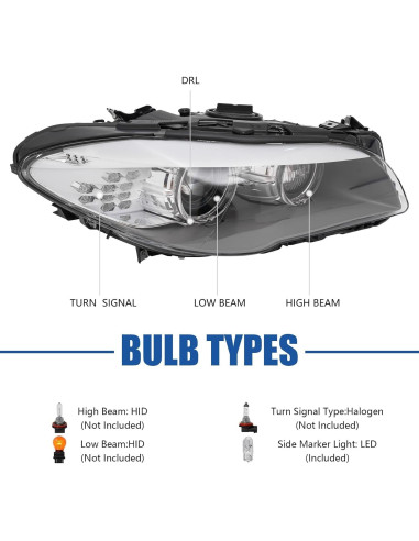 Faros Delanteros Derecho IOENC para BMW Serie 5 2011-2013