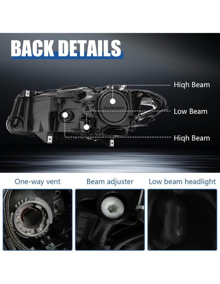 Faros Delanteros Derecho IOENC para BMW Serie 5 2011-2013