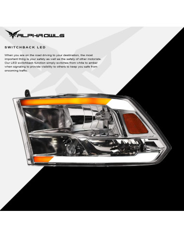 Faros LED Secuenciales Alpha Owls 8711828 para Dodge Ram 2009-2023