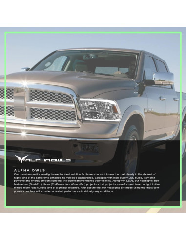 Faros LED Secuenciales Alpha Owls 8711828 para Dodge Ram 2009-2023