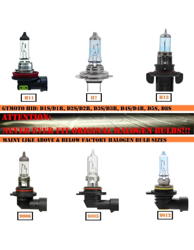 Bombillas Xenón D1S GTMOTO 6000K para BMW X1 2013-2015 - 2-Pack