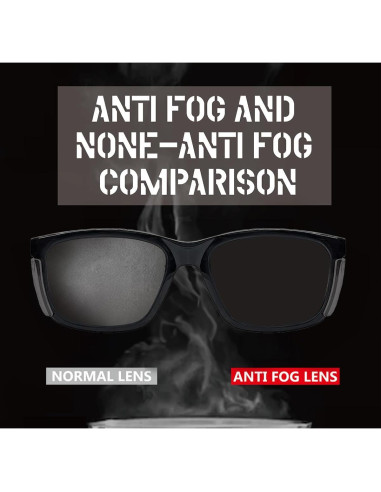 Gafas de Seguridad E60 Antivaho con Protectores Laterales