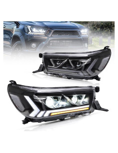 Faros LED VLAND para Toyota Hilux 2015-2020 con Giro Secuencial