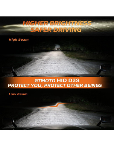 Bombillas D3S Xenón HID GTMOTO 6000K para Audi A3 A4 S4