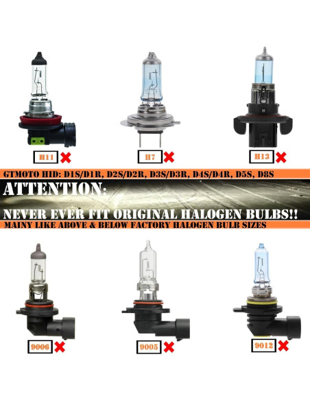 Bombillas D3S Xenón HID GTMOTO 6000K para Audi A3 A4 S4