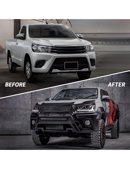 Faros LED VLAND para Toyota Hilux 2015-2020 con Giro Secuencial