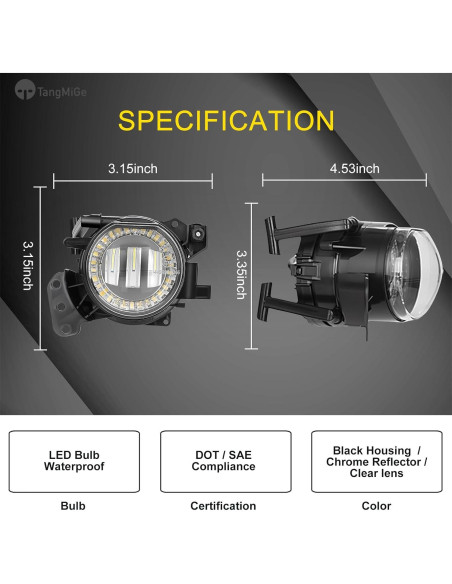 Luces Antiniebla LED TangMiGe para BMW Serie 5 2004-2010