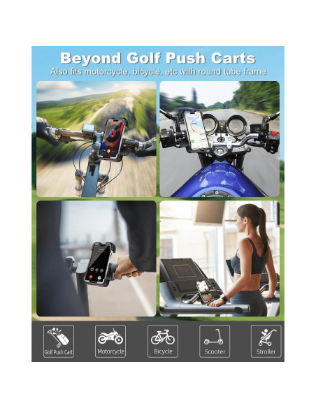 Soporte para Teléfono de Carrito de Golf LEAPGOMAX 360