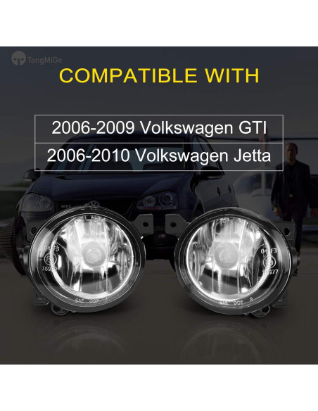 Luces Antiniebla TangMiGe para Volkswagen GTI/Jetta 2006-2010