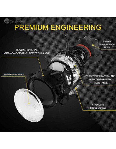Luces Antiniebla TangMiGe para Volkswagen GTI/Jetta 2006-2010