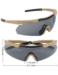 Gafas Tácticas Xaegistac 3 Lentes Intercambiables Unisex 2