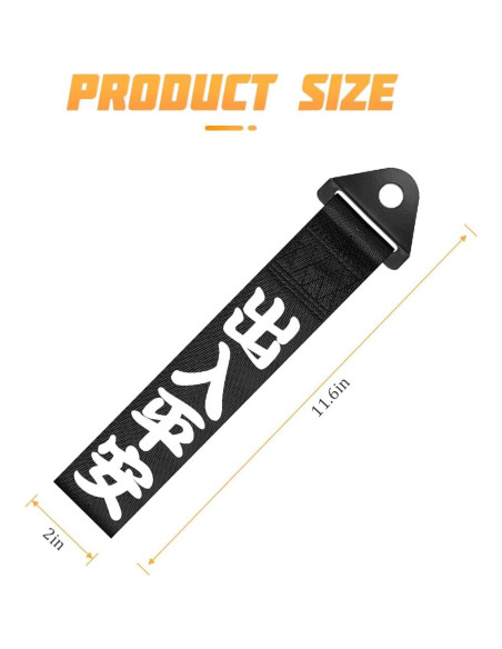 Correa de Remolque AICEL Nylon 28.4x5.1cm Negro Decorativa