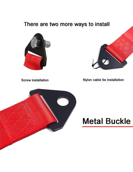 Correa de Remolque AICEL Nylon 28.4x5.1cm Negro Decorativa