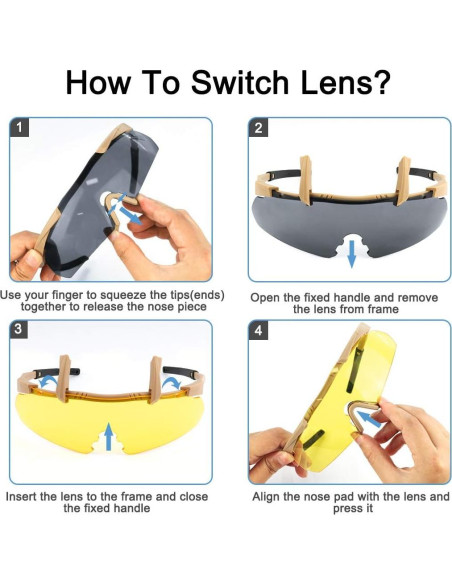 Gafas Tácticas Xaegistac 3 Lentes Intercambiables Unisex