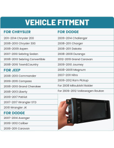 Kit de Instalación Radio Doble DIN NuIth para Chrysler/Dodge/Jeep 2