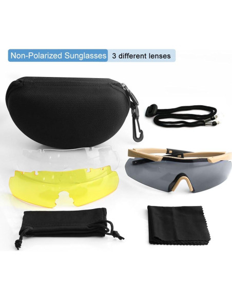 Gafas Tácticas Xaegistac 3 Lentes Intercambiables Unisex