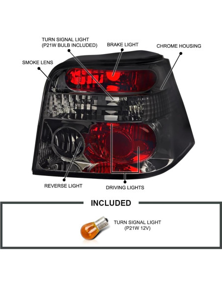 Luces Traseras Específicas VW Golf MK4 1999-2006 SPEC-D TUNING